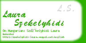 laura szekelyhidi business card